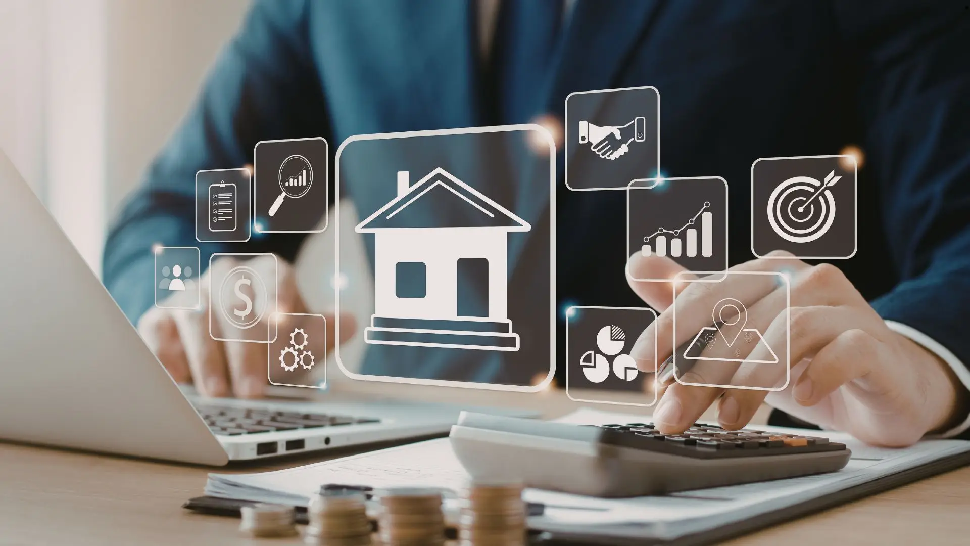 Homem calculando ganho de capital